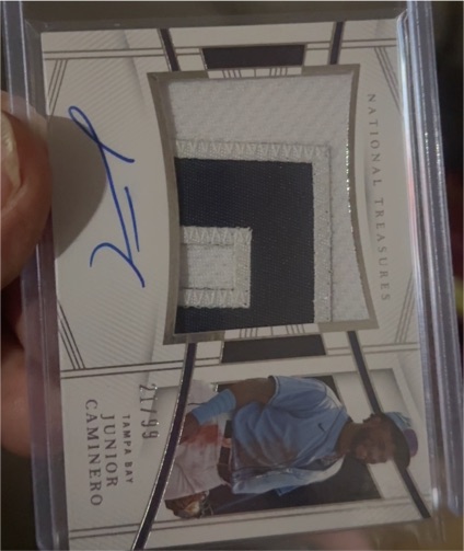 2023 Panini National Treasures #11 Junior Caminero — front