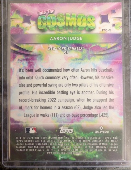 2024 Topps Chrome Into The Cosmos #ITC-5 Aaron Judge — front