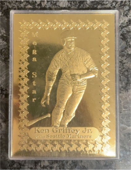 1993 Bleachers Mega Star 23 Karat Gold #24 Ken Griffey Jr. — front
