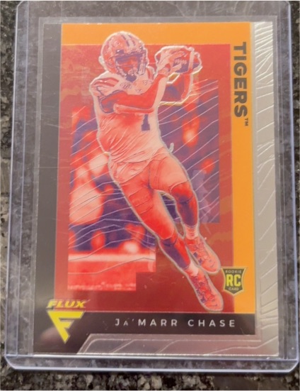 2021 Panini Chronicles Draft Picks #236 Ja'Marr Chase Tigers Flux Rookie Card — front