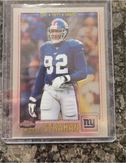 2001 Topps Chrome #181 Michael Strahan — front