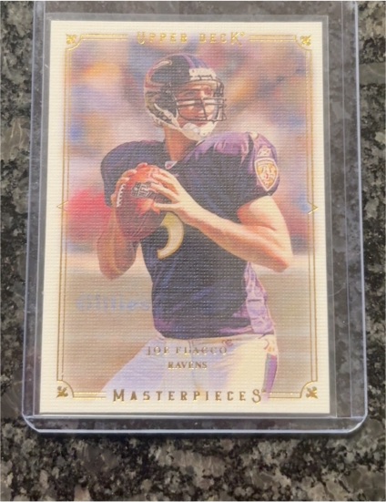 2008 Upper Deck Masterpieces #32 Joe Flacco Rookie Card — front
