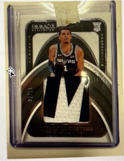 2023 Panini Immaculate Collection #RC Victor Wembanyama Rookie Patch — front