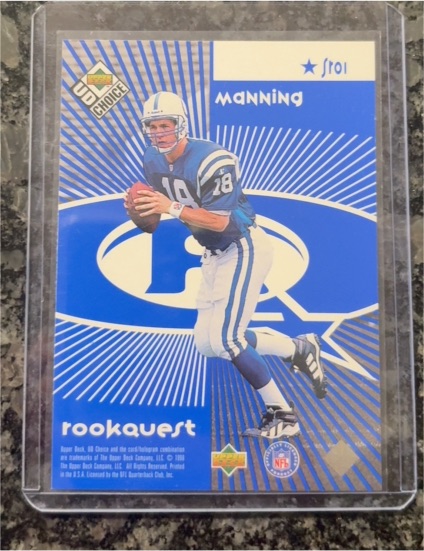 1998 Upper Deck UD Choice #SR01 Peyton Manning — front
