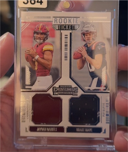2024 Panini Contenders Rookie Ticket #DS13 Jayden Daniels / Drake Maye — front