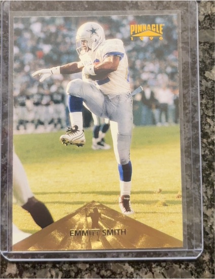 1996 Pinnacle #1 Emmitt Smith — front