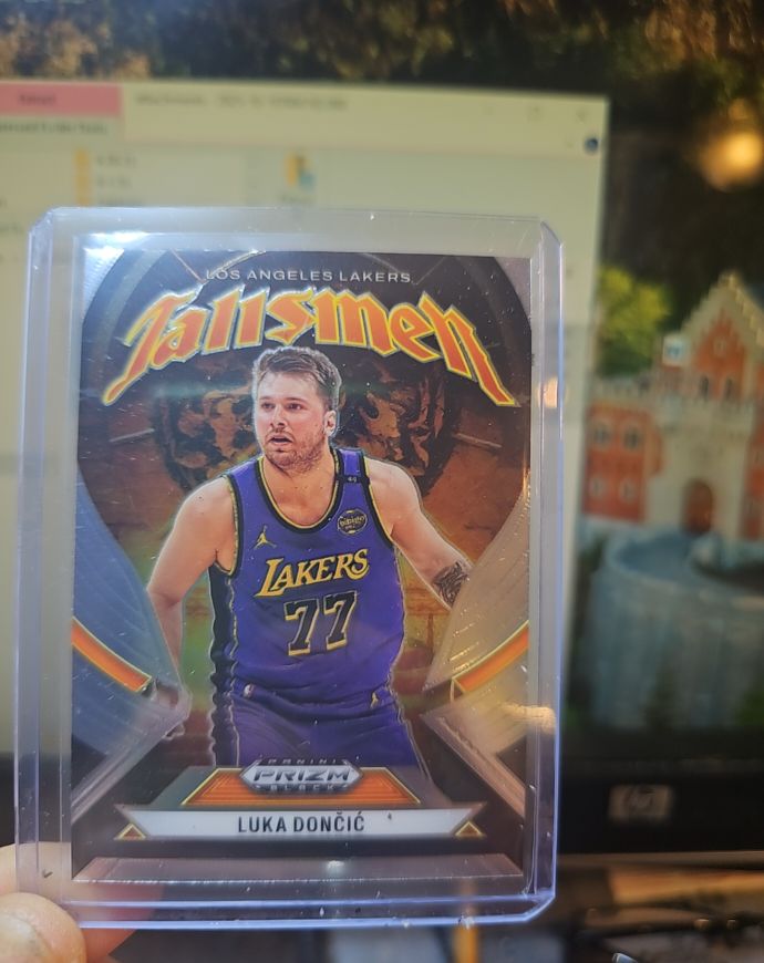 2024-25 Panini Prizm Black #2 Luka Dončić Talismen Silver Prizm — front