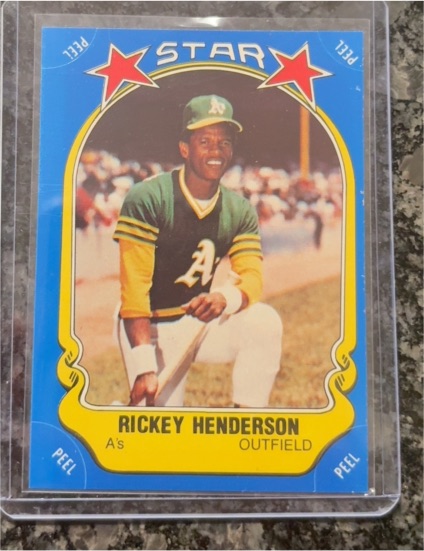 1981 Fleer Star Stickers #54 Rickey Henderson — front