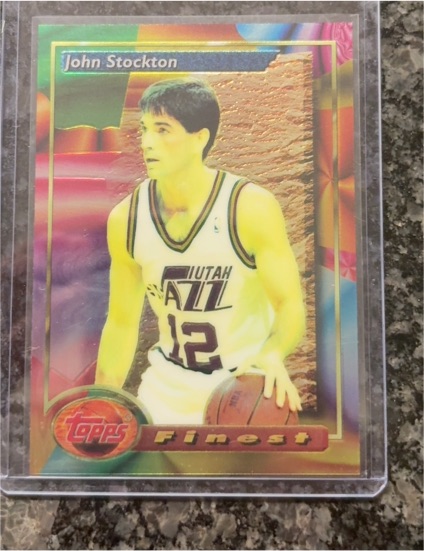 1993-94 Topps Finest #219 John Stockton — front