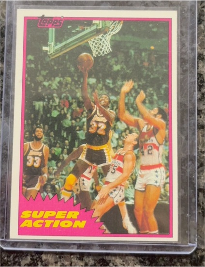 1981-82 Topps #W109 Magic Johnson West Super Action — front