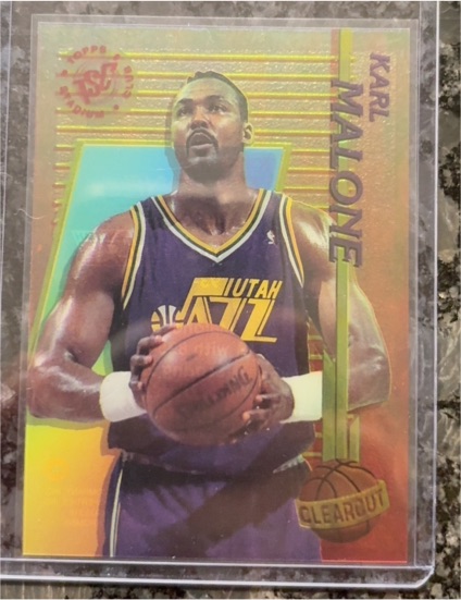 1994-95 Topps Stadium Club Clear Cut #26 Karl Malone — front