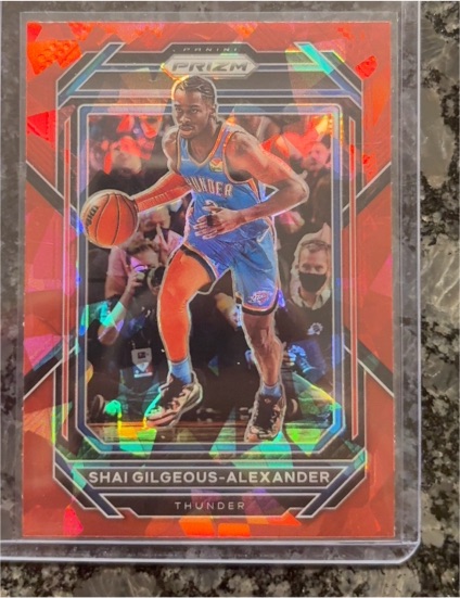 2022 Panini Prizm #64 Shai Gilgeous-Alexander Red Ice Prizm — front