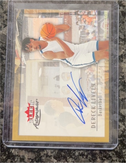 2000 Fleer Autographics #00AU-DL Dereck Lively — front