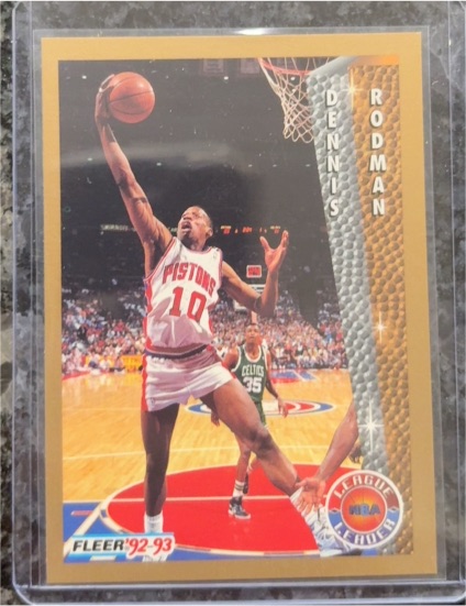 1992-93 Fleer #239 Dennis Rodman Detroit Pistons — front