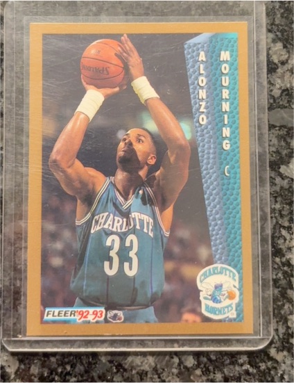 1992-93 Fleer #5 Alonzo Mourning — front