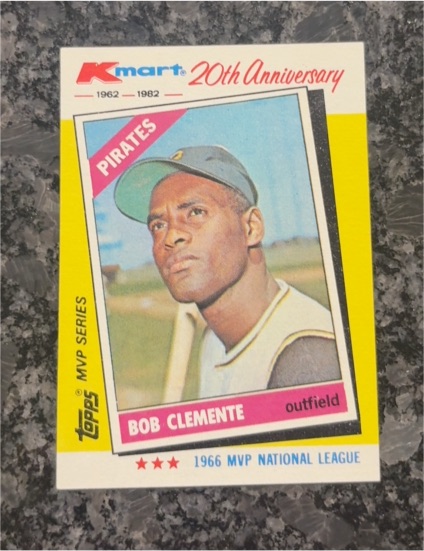 1982 Topps Kmart 20th Anniversary #10 Bob Clemente — front
