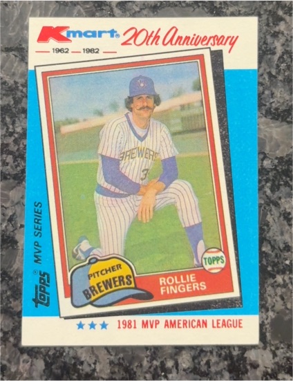 1982 Topps Kmart 20th Anniversary #40 Rollie Fingers — front
