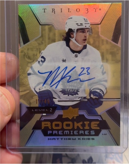 2023-24 Upper Deck Trilogy Level 2 Rookie Premieres # Matthew Knies — front