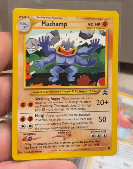 2000 Pokémon #43 Machamp Black Star Promo — front