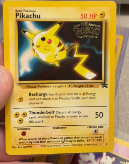 1999 Wizards of the Coast Pokemon #4 Pikachu Movie Promo — front