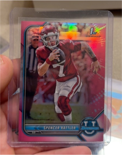 2021 Bowman University #28 Spencer Rattler — front