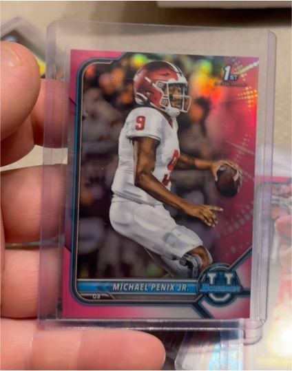 2021 Bowman University Chrome #41 Michael Penix Jr. — front