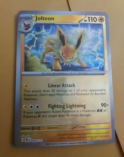2023 Pokémon TCG Prismatic Evolutions #029 Jolteon — front