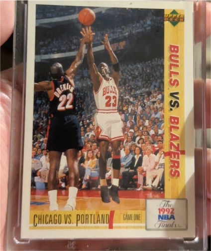 1991-92 Upper Deck #172 Michael Jordan Bulls vs Blazers — front
