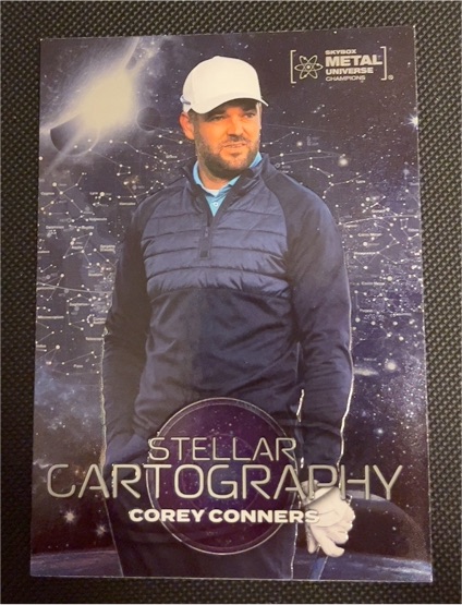 2024 Skybox Metal Universe Champions #124 Corey Conners Stellar Cartography — front