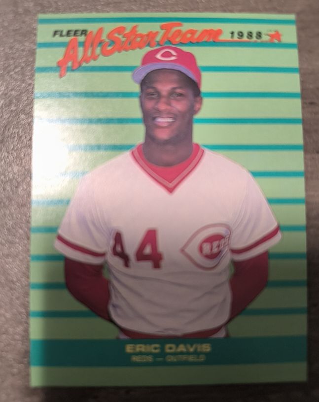 1988 Fleer #7 Eric Davis All-Star Team — front