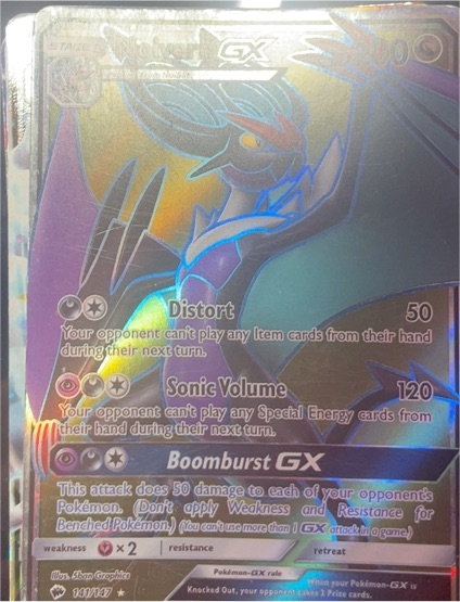 2017 Pokémon Sun & Moon Burning Shadows #141 Noivern GX — front