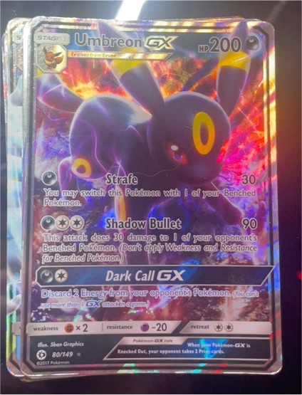 2017 Pokemon Sun & Moon #80 Umbreon GX — front