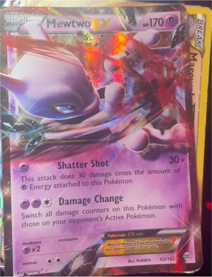 2015 Pokémon XY BREAKthrough #62 Mewtwo EX — front