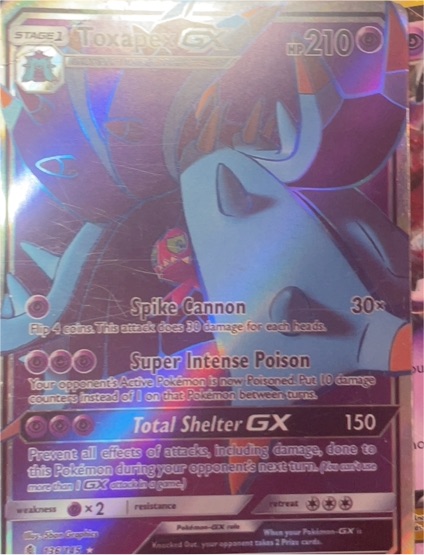 2017 Pokémon Sun & Moon Guardians Rising #136 Toxapex GX — front