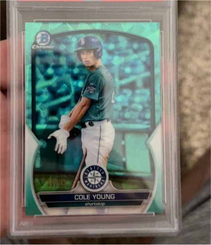 2023 Bowman Chrome Prospects #BCP-9 Cole Young — front