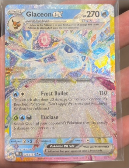 2016 Pokemon SV: Prismatic Evolutions #026 Glaceon EX — front