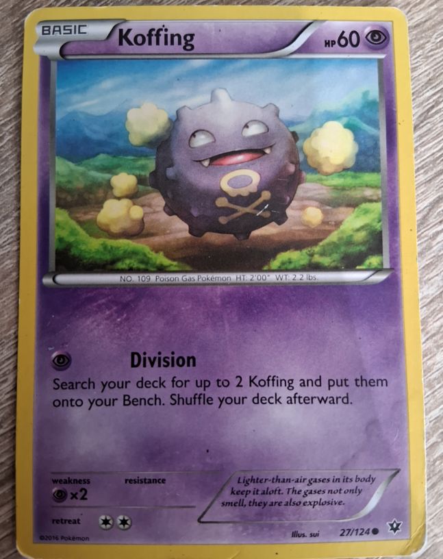 2016 Pokémon XY Fates Collide #27 Koffing — front