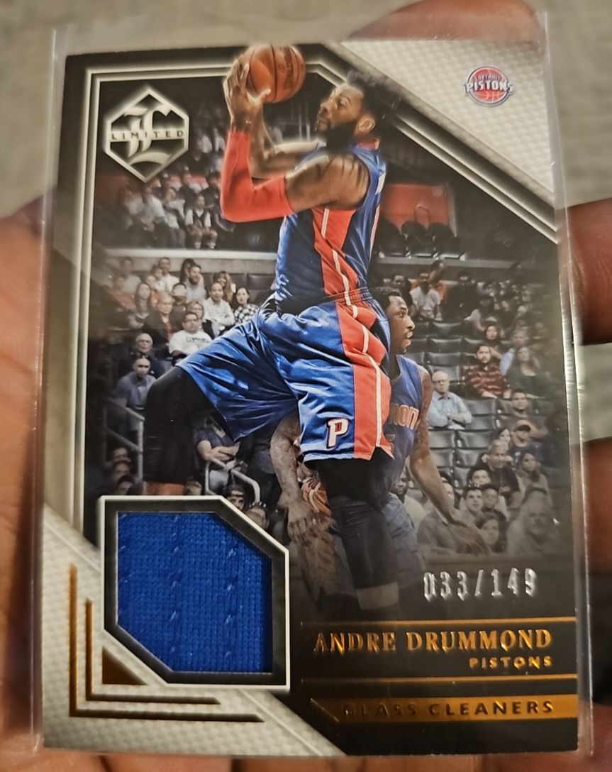2015-16 Panini Limited #Glass Cleaners Andre Drummond — front