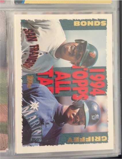 1994 Topps #388 Ken Griffey Jr. / Barry Bonds All Stars — front