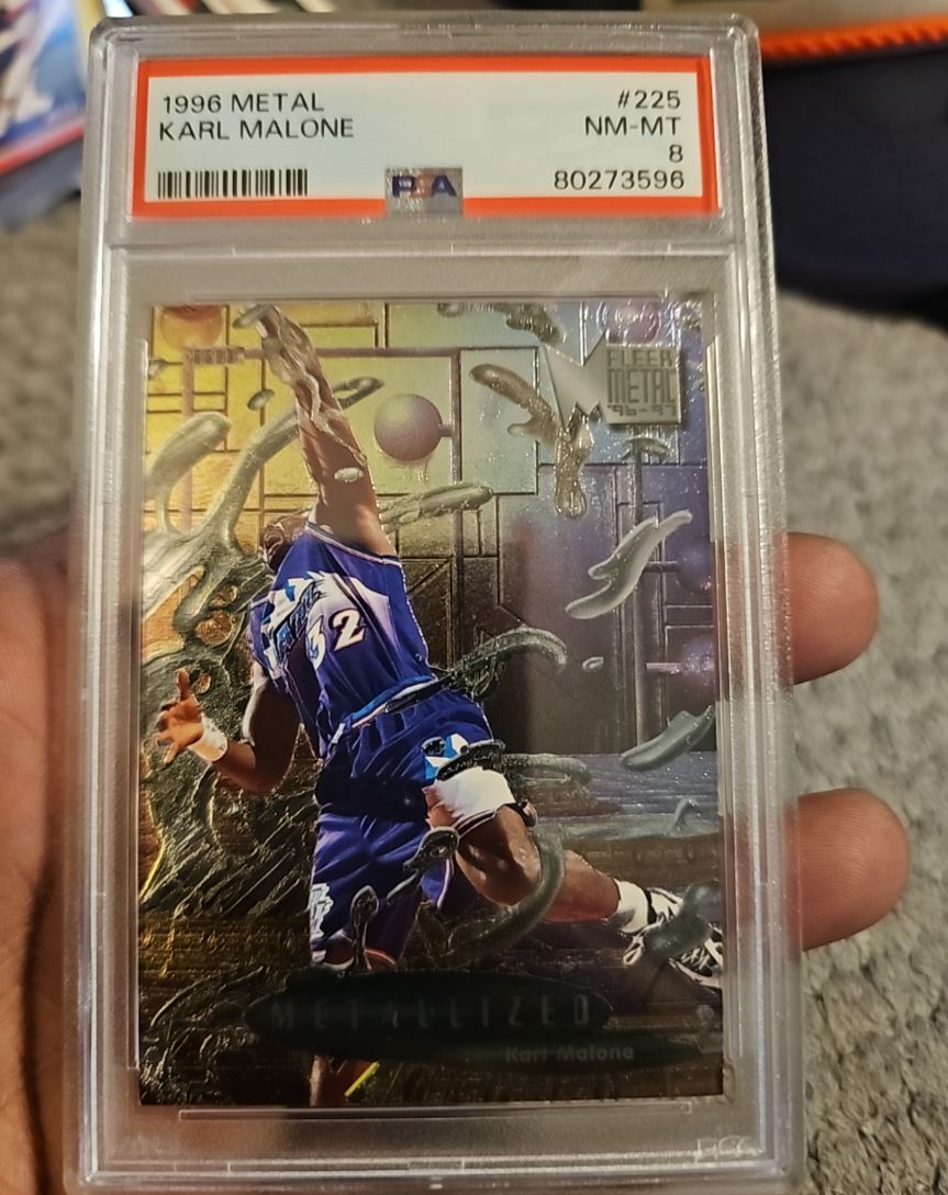 1996 Fleer Metal #225 Karl Malone — front