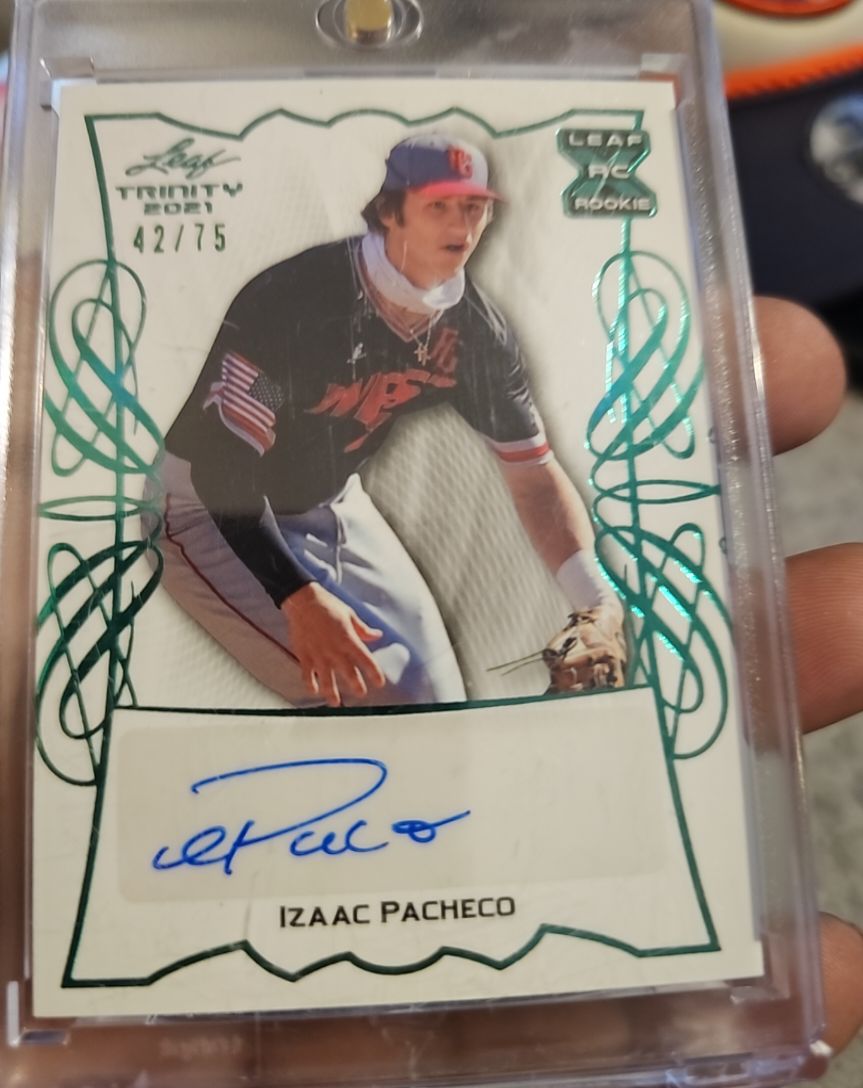 2021 Leaf Trinity #BA-IP1 Izaac Pacheco — front