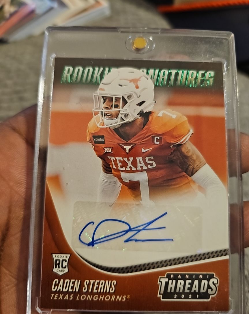 2021 Panini Chronicles Draft Picks Threads Rookie Signatures #TS-CST Caden Sterns — front