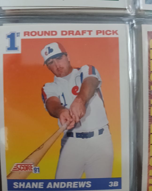 1991 Score #674 Shane Andrews 1st Round Draft Pick Montreal Expos — front