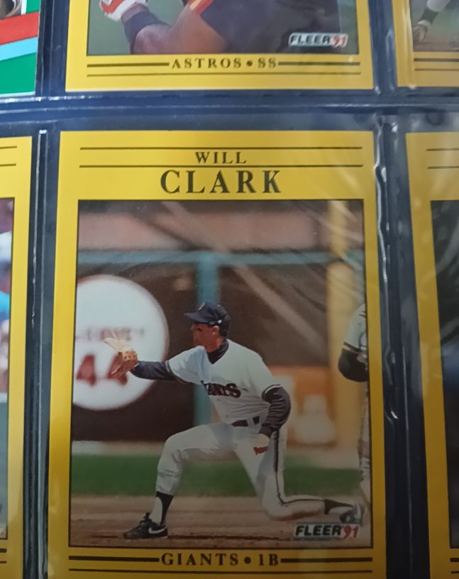 1991 Fleer #259 Will Clark — front
