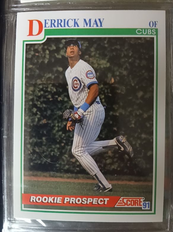 1991 Score #379 Derrick May — front