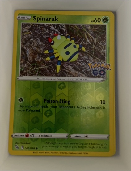 2022 Pokémon GO #006 Spinarak — front