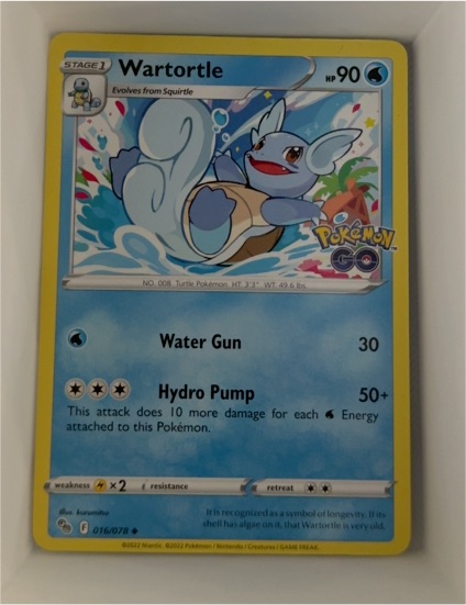 2022 Pokémon TCG Pokemon GO #16 Wartortle — front