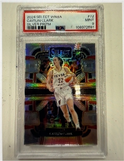 2024 Panini Select WNBA #72 Caitlin Clark Silver Prizm — front