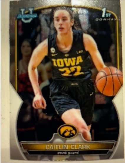 2022-23 Bowman University Chrome #50 Caitlin Clark — front
