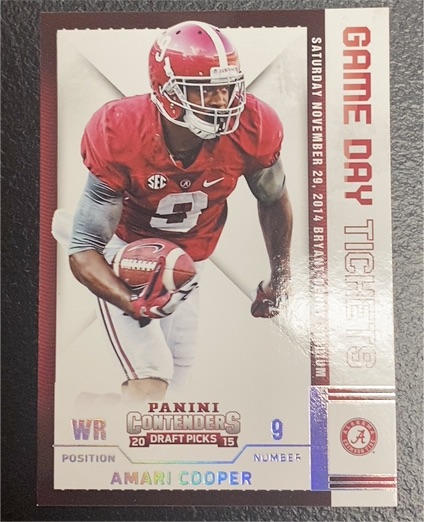 2015 Panini Contenders Draft Picks Game Day Tickets #1 Amari Cooper — front